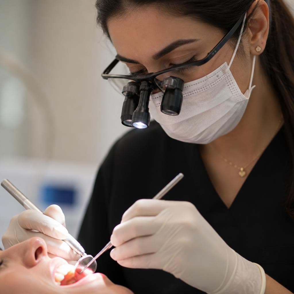 Comprehensive dental examination with magnification at Encino Dentistry