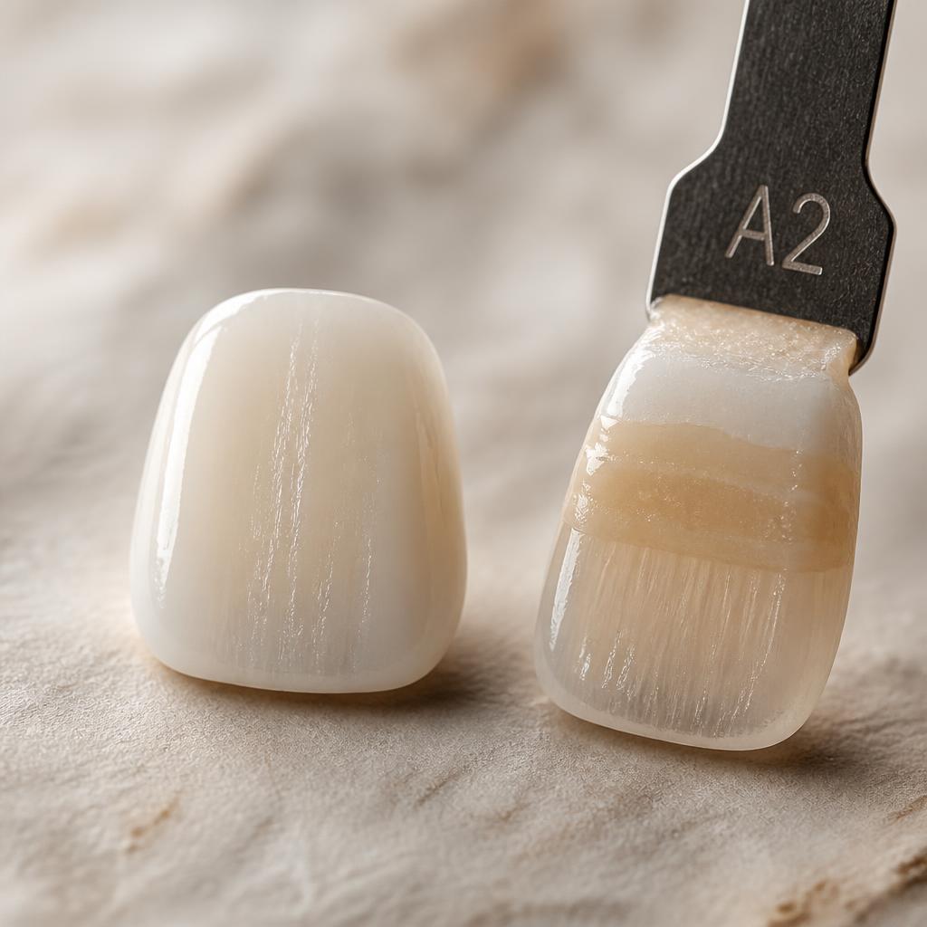 Porcelain veneer and composite bonding materials used for cosmetic dental treatment